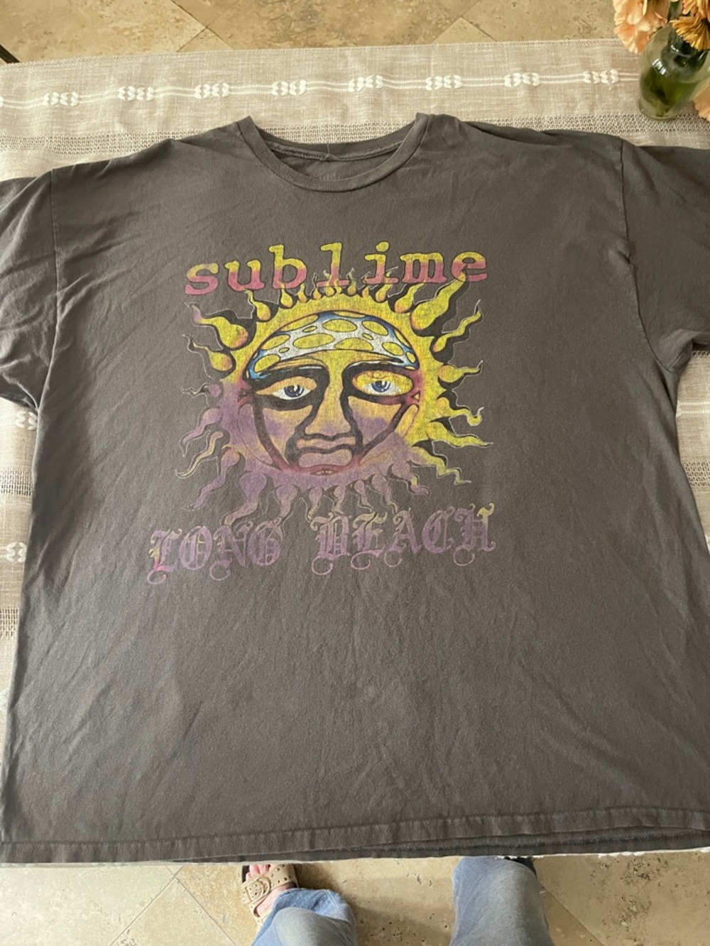 Sublime Long Beach Sun Graphic Tee - Charcoal